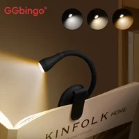 GGbingo LED-Buchleseleuchte Augenschutz 3-Farben Einstellbare Klemmleuchte 360° ° Wiederaufladbare Klappbare Studierlampe für Reisen und Schlafzimme