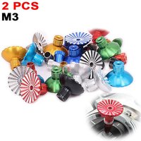 2PCS M3 3mm Aluminum Remote Control Rocker head Transmitter Stick Ends Anti-slip Umbrella-shape for RC Futaba JR Wfly Walkera