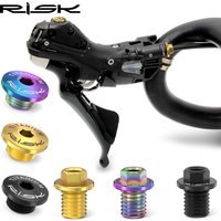 2pcs RISK Road Bike Shift Shifter Lever Oil Bleed Bolt Screw Titanium Disc Brake Cable Hose Locking Bolts For Shimano