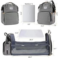 Portable Baby Folding Bed Mommy Bag Folding Mosquito Net Multifunctional Outgoing Portable Mother and Baby Backpack Large Capaci