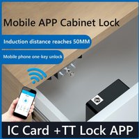 T8 Smart Cabinet Drawer Lock IC Card TTLock APP Unlock for Furniture Wooden Door