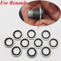 10X 24mm M16 For Renault Oil Pan Drain Sealing Gasket Car Bonded Seal Washer Aluminum Alloy Fluororubber Auto A6079970345