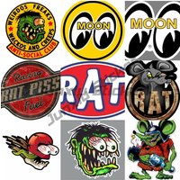 AliExpress Rat Fink Scratch-Proof Car Sticker Motorcycle Motorcycle Bicycle Scooter Kayak Surfboard Decal Waterproof Sunscreen Car Decor