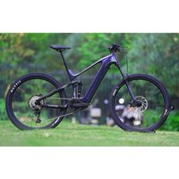 AliExpress NONE 48V Carbon Frame Full Suspension 29 Inch Mid Drive Electric Mountain Bike Customizable Adult Off Road Trail Riding EMTB Bicycle