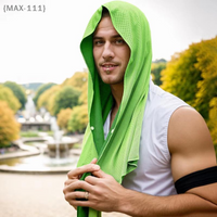 【MAX-111】【xxx】Outdoor Sports Sun Protection Cooling Towel Gym Beach Camping U-shaped Cooling Hoodie Headscarf Quick-drying Towel