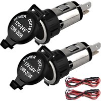 Cigarette Lighter Socket DC 12V Car Cigarette Lighter Female Power Outlet Socket Replacement Waterproof for Automotive Truck RV