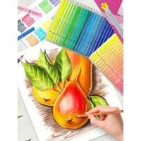 Brutfuner 50 Fluorescent colored pencil Soft Core Oil Based Sketch Drawing Pencil Set Beginner Art Supplies