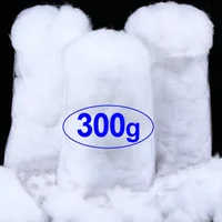 300g Christmas Artificial Snow Cotton Fluffy Lightweight Blanket Stuffing White Snow for Xmas Tree Ornaments Home Decor Supplies