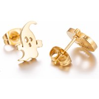 Halloween Pet Accessories Stud Earrings For Women Stainless Steel Cute Bat Ghost Pumpkin Party Gift Asymmetrical Funny Earring