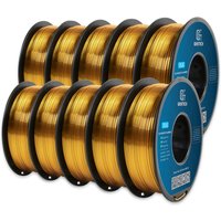 GEEETECH Silk PLA 3D Filament, 10KG Total Weight, 1.75mm Spooled Consumable, Vacuum Sealed Pack for 3D Printing