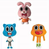 25CM Cute Cat Bunny Stuffed Toy Birthday Present Gifts For Children KidsCartoon Amazing World Gumball Darwin Anais Plush Doll