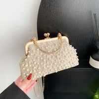 Fashion Pearl Design Women Shoulder Bags Elegant Ladies Chain Crossbody Evening Bag Clutch Casual Simple Female Handbags Purse