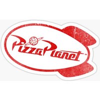 Pizza Planet 5PCS Stickers for Cute Background Living Room Wall Print Bumper Cartoon Decor Car Funny Room Decorations Laptop