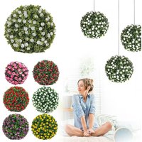 XIYA FLOWER Artificial Flower Rose Ball Artificial White Material Pink Grass Garden Boxwood Ball Party Pe Deco Home T5F8