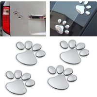 Car Stickers Creative Decals Paw 3D Animal Dog Cat Foot Prints Decal Car Motocycle Sticker Car Accessories