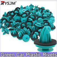 10-300pcs Green Auto Door Panel Clip with Seal Ring Auto Fastener Rivet Bumper Clip Retainer Car Interior Retaining Accessories