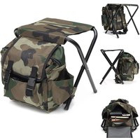 Backpack with Chair, Portable Outdoor Fishing Chair, Fishing Tackle Bag, Folding Stool with Bag for Fishing, Camping, Travel