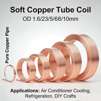 Weiches Kupferrohr, Außendurchmesser 1,6/2/3/5/6/8/10mm, Reines Kupferrohr für HVAC-Kühlsysteme und Handwerksarbeiten