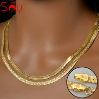 Hip Hop Jewelry 18k Gold Color Cuban Link Chain Necklace For Men Collar High Quality Metal Texture Women Fashion Charm Jewelry