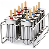 Stainless Steel Popsicle Mold Rack Ice Lolly Mold Frozen Lolly Popsicle Maker Homemade Ice Cream Mold with Popsicle Holder