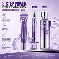 Advanced NAD+ Liquid Eye Serum and Retinol Plumping Firming Eye Cream Set Anti Aging Wrinkle Reducing Brightening Eye Cream