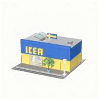 534pcs MOC Modular Ikea Icons Model Building Blocks Construction Toy Christmas Gifts DIY Creative Idea Education Assemble Brick