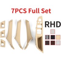 LHD RHD 7 Colors Beige Black Carbon Fiber Car Interior Door Handle Pull 7PCS Set For BMW 5 Series F10 F18 523 525 528
