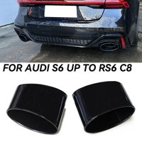 Car Exhaust Pipe For Audi S7 S6 S5 S4 S3 Up RS6 RS7 RS6 RS3 RS4 RS5 Muffler Tip Tailpipe Exhaust Tip System 220mm Width Nozzle