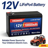 12V High Capacity Battery Pack Stable Voltage Perfect for RV Travel Solar Storage Fishing Boat and Mobility Wheelchair