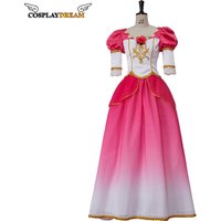 Princess Genevieve Cosplay Costume 12 Dancing Princess Dress Halloween Dancing Princess Dress Fairy Pink Gradient Dance Dress