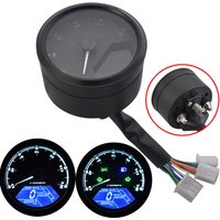 Universal Motorcycle LCD Digital 12000rpm Speedometer Backlight Odometer Instrument 2-4 Cylinder Tachometer Digital Dash Panel