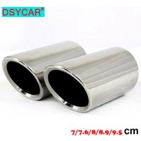 2Pcs/Set 7.6cm/2.99in Stainless Steel Car Exhaust Muffler Tip Pipes Covers for Audi A1 A3 A4 TT 2009-2015/VW Volkswagen PASSAT