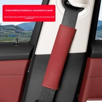 2PCS Breathable Car Seat Belt Pad Anti Pressure Shoulder Protector Faux Leather Cover Universal Fit Auto Interior Deco
