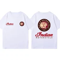AliExpress NONE Indian Motorcycle Heavy Locomotive Cruise Bike Riding Suit Club Print Summer Cotton Casual Motorcycle Men's and Women's T-Shirt