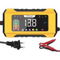 Universal 6A 12V Vollautomatische Motorrad Auto Batterie Puls Ladegerät Reparatur Typ Blei Säure Batterie Schnelle Lade Auto Motorrad