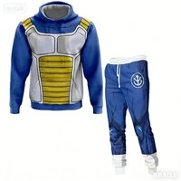 Adult Hoodie Men Sport Sweatshirts Cosplay Set Boys Men Top Casual Pants Autumn Winter Y2K Vegeta Armor Dragon Ball Z Hoodies