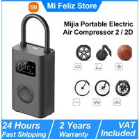 Xiaomi Mijia portátil Electric Compresor de aire 2/2D, bomba de aire 2, inflador inteligente de detección de presión de neumáticos digitales