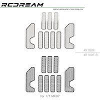 RCDream 1/7 Air Intake Grilles Radiator Grid Decorative Sheets for Croboll RC JK07 MK07 Bonnet Hood Upgrade Option Parts #R180F