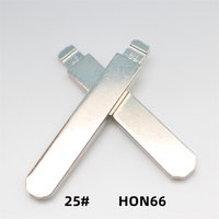 10Pcs 25# HON66 Metal Blank Uncut Remote Key Blade For Honda For Keydiy KD Xhorse VVDI JMD