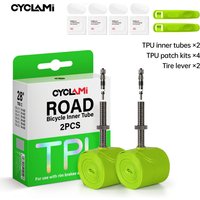 AliExpress CYCLAMI Removable Air Valve Core TPU Road Inner 700c Tube Bike Road Bicycle Ultralight TPU Material Tire French Valve 45 60 80mm