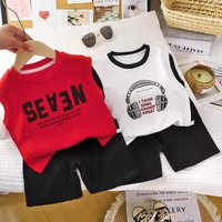 Children's Sets Summer Children Sleeveless T-shirt Shorts Set Outdoor Tank Top Shorts Sets Boys Sport Basketball Clothing