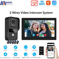 1080P Tuya Smart Doorbell Camera Home Video Intercom Wifi 2 Wires 7/10 Inch Wireless Video Doorphone System 5-in-1 NFC Unlock