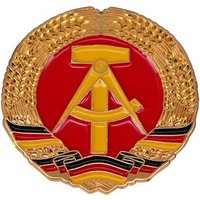 1pc Vintage East Germany National Emblem Enamel Pin-Retro GDR Hammer & Compass Badge, Historical Commemorative Accessory