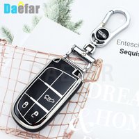 3 Buttons TPU Key Cover Cap for Jeep Renegade Commander Cherokee Grand JCUV Fiat 500X for Dodge Challenger Keychain Car Case