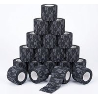 YUELONG Tattoo Grip Bandage Skull Pattern Self Adhesive Wrap 5cm x 4.5m Non Slip Handle Tape Tattoo Grip Cover Supplies