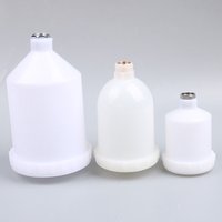 125ml 250ml 600ml Plastic Spray Paint Pot Sprayer Cup Air Gravity Feed Fastmover Thread Connector For Spray Gun Tools
