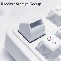 Clavier mécanique sans fil avec touche de stockage pour récepteur, touche de clavier créative et personnalisée, avec rangement en ABS.
