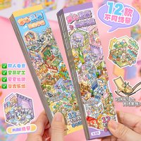 Kawaii Style Cut Film Stickers Book Korean Stationery 12/24 Sheets Aesthetic Journal Sticker Scrapbooking Supplies Handbooks