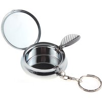 New Portable Mini Ashtray With Key Chain Metal Pocket Ashtray Mini Ash Box Case Ash Tray Vehicle Cigarette Ashtray Outdoor