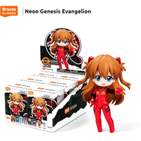 Genuine Blokees Neon Genesis Evangelion Action Figure Q Version Anime Character Collectible Model Toy For Adult Fans